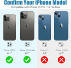 AGVEE 3+3 6 Pack for iPhone 15 Pro 6.1" / 15 Pro Max 6.7" Camera Lens Protector - Image 2