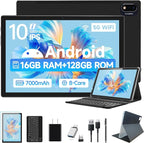 2025 Latest Android Tablet 10.1 Inch, 5G WiFi Tablets Mit 16GB RAM+128GB ROM by ANTEMPERTABLET