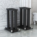 A Pair of Speaker Stands, Bookshelf Speaker Stand Steel Frame Support by KEPMOGOH