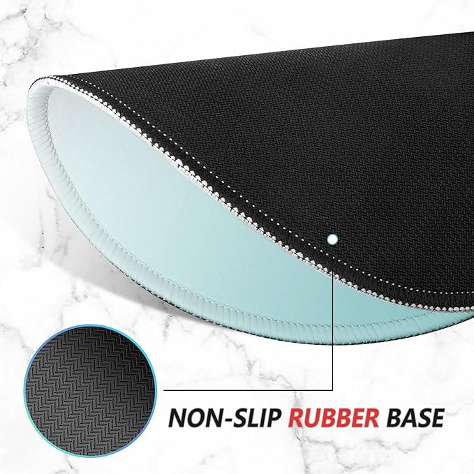 ITNRSIIET Mouse Pad Non-Slip Rubber Base Smooth Surface Stitched Edges - Image 4