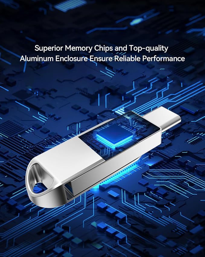 64GB USB C Flash Drive, Dual Drive USB 3.0 and Type C Thumb Drive Up to 110MB/s - Image 5