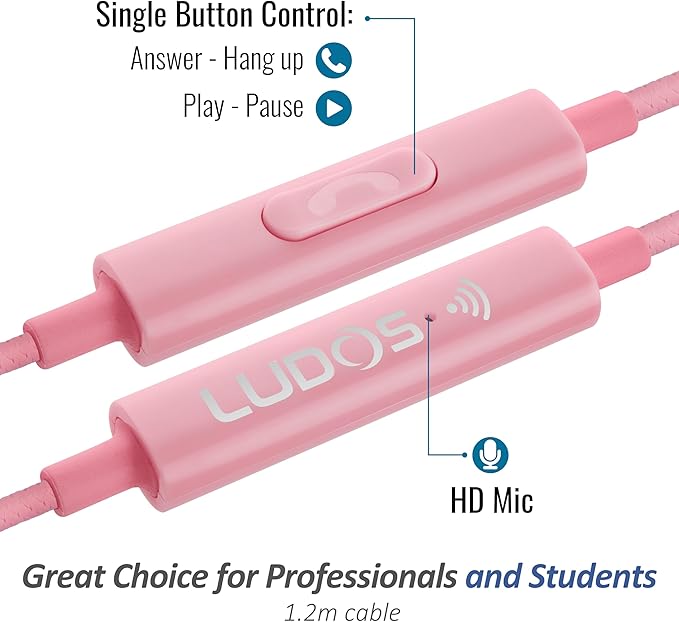 LUDOS Clamor Wired Earbuds in-Ear Headphones, 5 Years Warranty, Earphones - Image 7