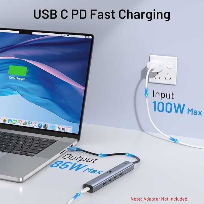 10Gbps USB C Hub with 4K@60Hz Video Display, Selore 5 Ports USB C Splitter - Image 5
