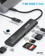 Acer USB C HUB Multiport Adapter, 7 in 1 USB-C to HDMI Adapter - Image 2