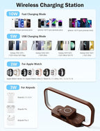 LED Bedside Lamp with Wireless Charger, 3 in 1 Touch Control Bedside Lamp - Image 8