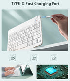 CHESONA Keyboard Case for iPad 11th/10th Generation, Detachable Wireless - Image 6