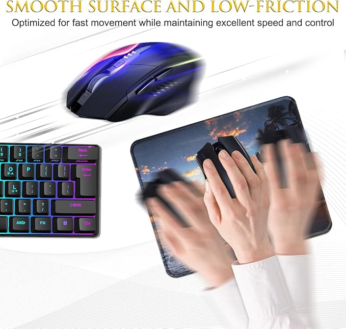 JIKIOU 3 Pack Mouse Pad with Stitched Edge, Comfortable Mouse Pads with - Image 4