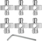 Camera Mount Screw 1/4" Male to 1/4" Male & 1/4" to 3/8" Tripod Screw Adapter by Rigych