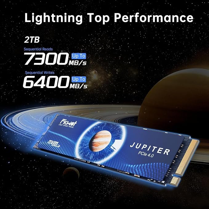 FX991 M.2 SSD 2TB NVMe SSD M2 2280 PCIe Gen 4x4, Read Up to 7300MB/s, Internal - Image 2