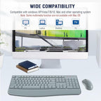 Wireless Keyboard and Mouse Combo, EDJO 2.4G Full-Sized Ergonomic Computer - Image 7
