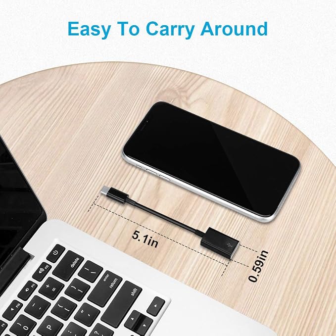 USB C to USB Adapter, Type-C OTG Cable Type C Male to USB A Female Usb to - Image 2