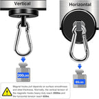 LOVIMAG Strong Magnets with Hooks, 200LBS+ Heavy Duty Magnets with Epoxy Coating - Image 3
