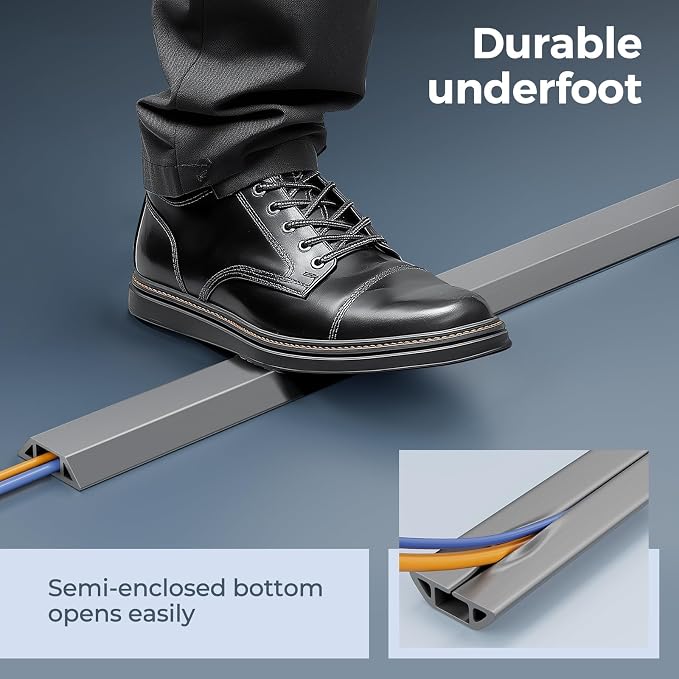 Yecaye 4ft Floor Cord Cover, Cord Covers - Image 4