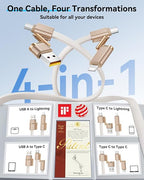 SHEZI 4-in-1 Compatible with USB C to Lightning Cable 240W Fast Charging & Data - Image 2