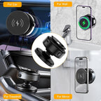 15W Wireless for MagSafe Car Mount Charger, 360° Adjustable Vacuum Magnetic - Image 7