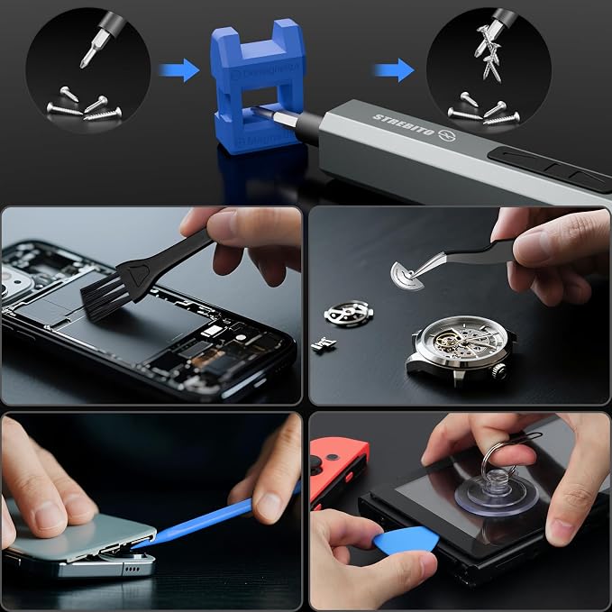STREBITO 144-Piece Upgraded Electric Screwdriver, Max 0.7 N.m, 120 Magnetic Bits - Image 9