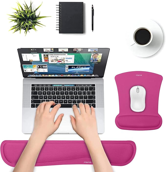 MOSISO Wrist Rest Support for Mouse Pad & Keyboard Set, Ergonomic Mousepad - Image 2