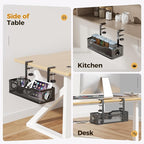 4 Pack Under Desk Cable Management Box Black, Cinati 53.6" Wire Organizers No - Image 7