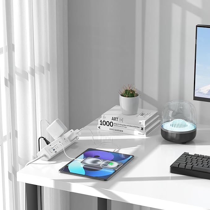 40W Fast Charging Station, Desk Clamp Power Strip 20W USB C, 8 Outlets - Image 7