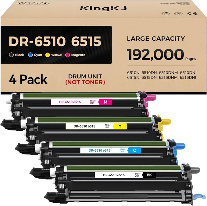 6510 6515 Drum Unit 4-Pack Replacement by KingKJInkToner