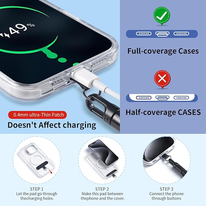 2 Pack Phone Lanyard for Cellphone Case, Phone Wrist Strap for Case, Cellphone - Image 4