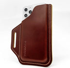 TobbinGear Leather Belt Phone Pouch, Leather Cell Phone Holster, Universal by TobbinGear