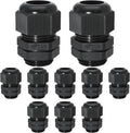 20 Pcs 3/4" NPT Nylon Cable Glands, IP68 Waterproof Adjustable Cord Grip Cable by Bonsicoky