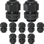 20 Pcs 3/4" NPT Nylon Cable Glands, IP68 Waterproof Adjustable Cord Grip Cable by Bonsicoky
