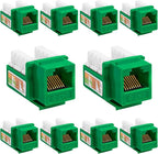 Cmple - 10 Pack Cat6 Keystone Jack Insert Punch Down RJ45 Connectors RJ45 by Cmple