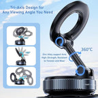 Vacuum Magnetic Phone Holder, 360° Adjustable Magnetic Car Mount, Foldable - Image 3