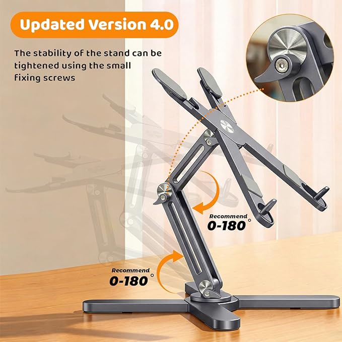 Moallia N86 360 Rotating Laptop Stand, Adjustable Height & Angle, Ergonomic - Image 2