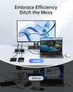 Selore Docking Station, 13 in 1 Laptop Docking Station Dual Monitor - Image 7