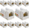 Cmple - 10 Pack Cat6 Keystone Jack Insert Punch Down RJ45 Connectors RJ45 by Cmple