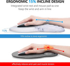 Mouse Pad Wrist Support, Laokiiy 2 in1 Keyboard Wrist Rest+ Ergonomic Mouse Pad - Image 2