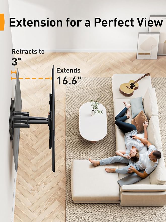 Perlegear UL Listed Full Motion TV Wall Mount - Image 7