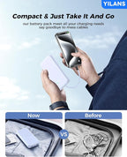 Portable Charger, 42800mAh Power Bank Built-in Cable, 22.5W PD USB C in & Out - Image 4