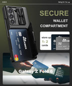 for Galaxy Z Fold 6 Case with Card Holder & Kickstand & Hinge Protection & - Image 4