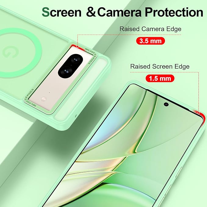 Magnetic for Google Pixel 7 Case, Shockproof Slim Translucent Matte Anti-Slip - Image 3