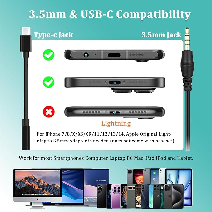 3.5mm Jack Cell Phone Headset - Image 3