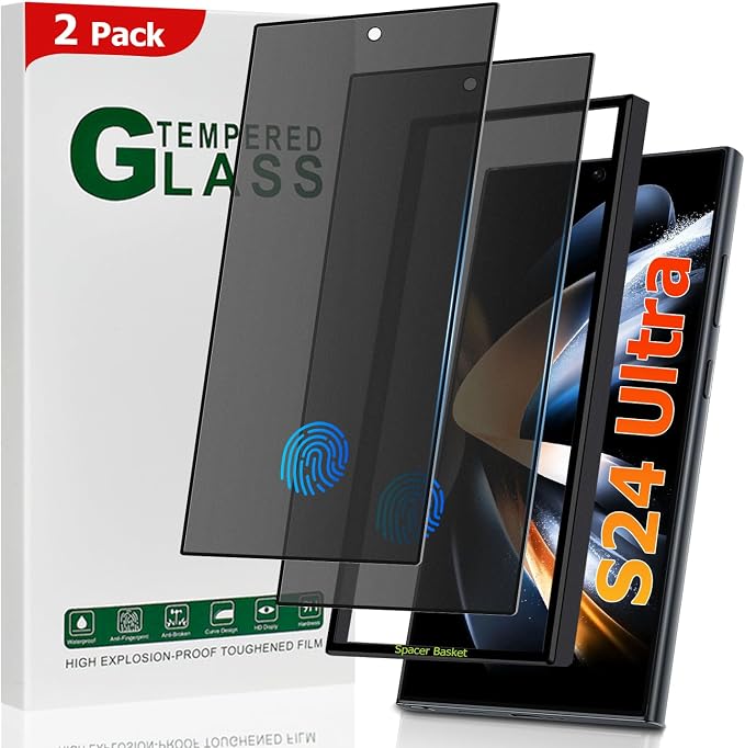 2 Pack Galaxy S24 Ultra Matte Anti spy Privacy Screen Protector, 9H Tempered by Xenovont