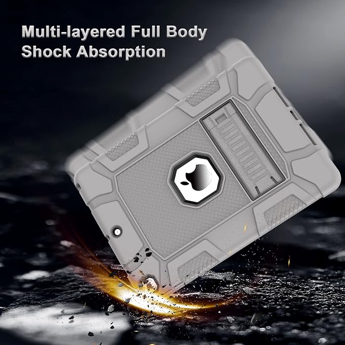 Rantice iPad Case, Hybrid Shockproof Rugged Drop Protection Cover - Image 4