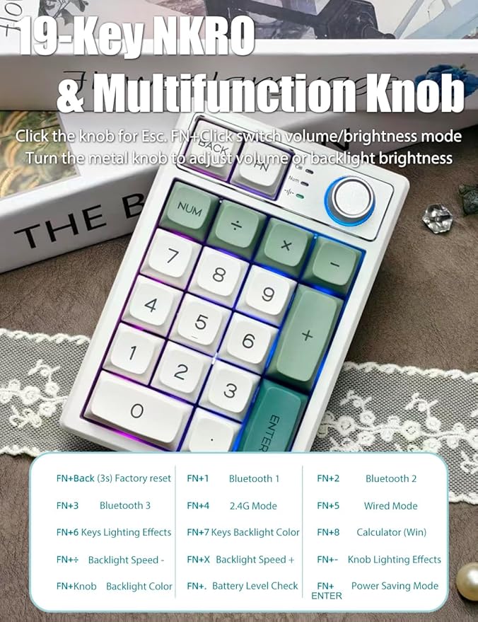 Gasket Creamy Mechanical Numpad Programmable Macro Keypad Wireless - Image 6