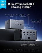 Anker Prime TB5 Docking Station, 14-in-1 Thunderbolt 5 Dock - Image 2