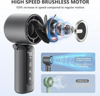 Portable Handheld Mini Fan, Speed Adjustable Turbo Personal Fan, 4000mAh - Image 2