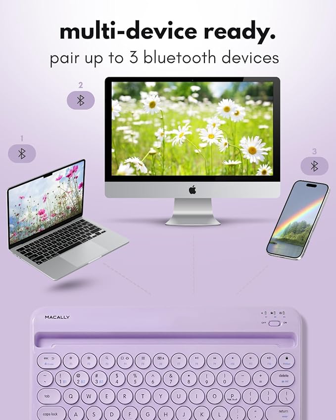 Macally Small Wireless Bluetooth Keyboard - Image 3
