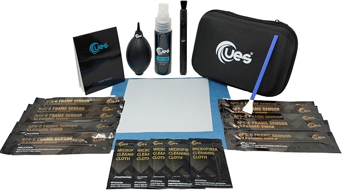 UES 21-in-1 Camera Cleaning Kit: 10 APS-C 16mm Sensor Cleaning Swabs, 5 Lens by UES
