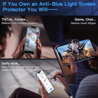 Uyiton Anti-Blue Light for iPhone 14 Plus/iPhone 13 Pro Max Screen Protector - Image 3