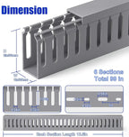 ZhiYo H2in x W1in Server Rack Cable Management Raceway, 99in Cable Raceway Kit - Image 2