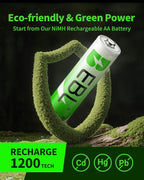EBL AAA Rechargeable Batteries Ni-MH 1.2V 800mAh 12 Pack - Image 2
