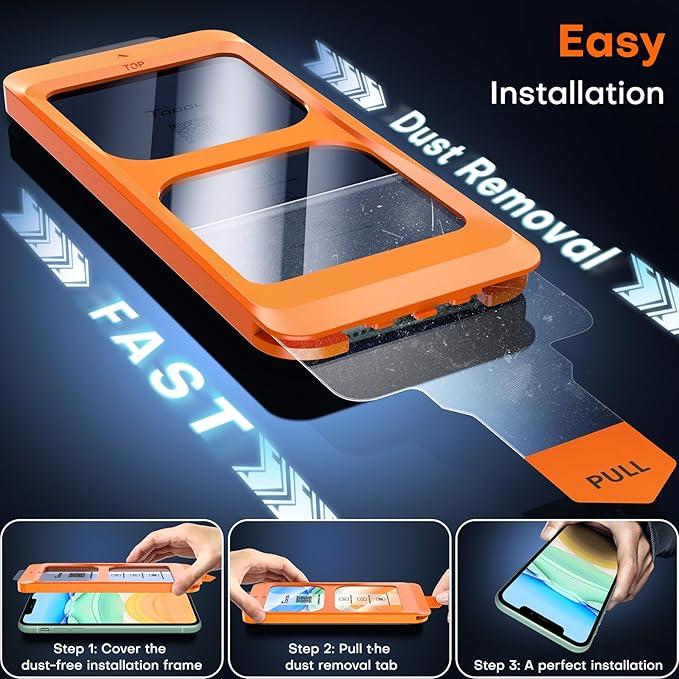 TOCOL for iPhone 11 / iPhone XR Screen Protector 9H Hardness Military Grade - Image 2